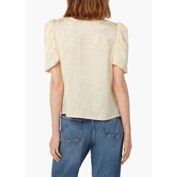 NWT Joe's Womens Summer Melon Alicia Puff Sleeve Crew Neck Top Size SP JWSM2097 - Picture 2 of 12